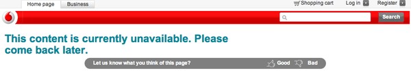 The HTC Magic is missing from the Vodafone page